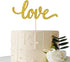 Gold Glitter Love Cake Topper - for Wedding/Engagement/Bridal Shower/Anniversary/Birthday/Bachelorette/Confession Party Decorations Supplies...