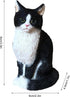 Cat Resin Outdoor Tree Sculpture Gift Garden Terrace Lawn Outdoor Cat Statue (Black)...