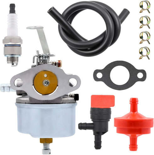 FitBest 632230 Carburetor Tune-up Kit replaces 632272 631828 631067 631067A Universal 520922 fits Tecumseh H30 H50 H60 HH60 HH70 5HP 6HP 4 cycle T...