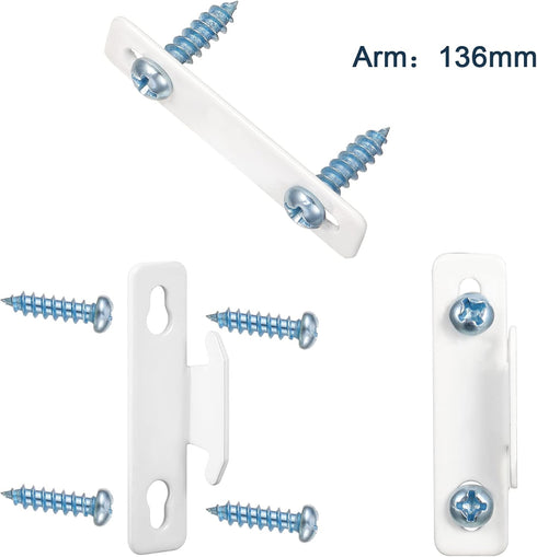Sratte Curtain Rod Bracket Curtain Rod Single Bracket Curtain Hardware Brackets Spreader Wall Bracket Hooks with Screws Window Hardware Rod Holder...