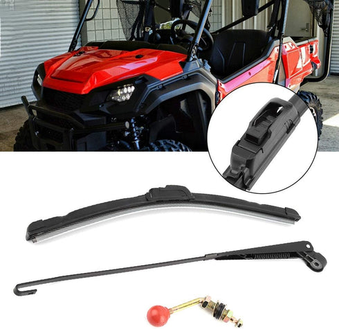 UTV manual windshield wiper arm length 450mm/17.7 inch wiper blade length about 400mm/15.7 inch (3 pieces/set)...