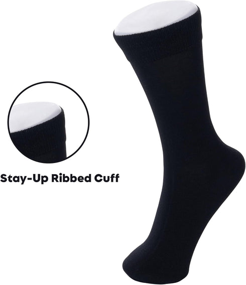 Alpine Swiss Mens Dress Socks 6 Pair Crew Sock Cotton Dress Socks for Men Solid Ribbed Argyle Pattern Multicolor Fun Designs...
