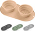 Dog Food Bowls Pet Bowls & Collapsible Dog Bowl Dog Water Bowls with No-Spill and Non-Skid, Feeder Bowls with Dog Bowl Mat for Small Medium Large ...