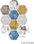 10 Pcs Hexagon Non-Slip Floor Sticker for Home Decor, Peel and Stick Self-Adhesive Wall Sticker for Living Room Kitchen Bathroom, 7.9x9.1inch, LB0...