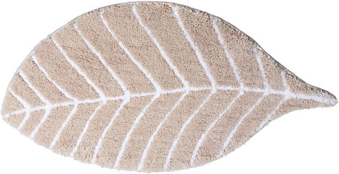 Cute Doormat for Kids - Microfiber Absorbent Bathroom Mats - Front Door Mat Carpet Floor Rug, Leaf Shape 19.7" x 37.4"...