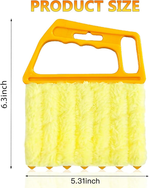 AOCEAN 2 Pcs Blind Cleaner Duster Tool 7-Finger Dusting Cleaner Tool for Window & Air Conditioner Handheld Mini Duster Brush for Wood Blinds Dust ...
