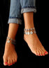 yueton Pack of 2 Vintage Bohemian Gypsy Coin Tassel Beach Anklet Chain Tribal Ethnic Retro Coin Bracelet...