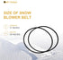 2 Pack Snow Blower Belts, 754-0343 954-0343 Auger Drive Belt, Replacement Belt Fits for Snow Throwers MTD 754-0205 954-0205 954-0142, Ariens 07209...