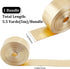 GORGECRAFT 5.5Yds Gold Metallic Leather Strip 1.2" Wide Flat Glossy Pu Leather Straps Shiny Leather Lace Stripper Beading String Ribbon Double Sid...