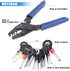 Glarks Pin Terminals Tool Set, A Crimper Tool and 21Pcs Pin Terminals Removal Key Tools for Car Auto Wire Connector Terminal Pin Crimping and Extr...
