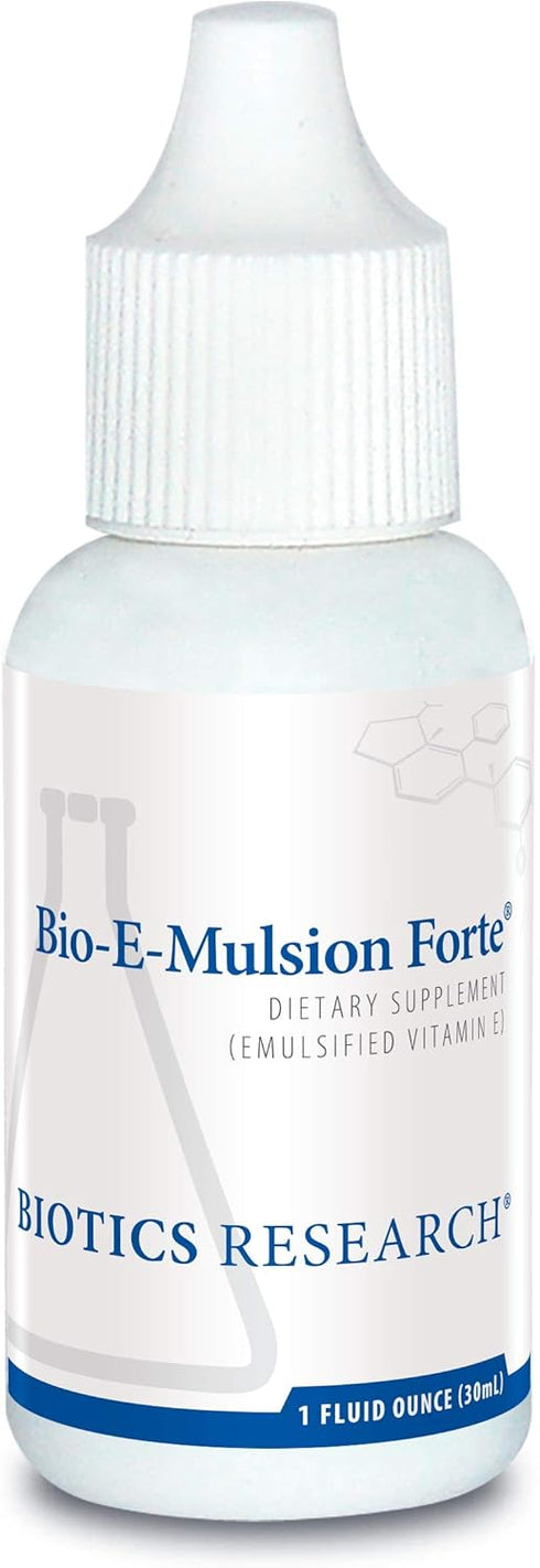 Biotics Research Bio E Mulsion Forte 1 Fliud Ounces, 30 ml Vitamin E 30 IU / 5 Drops, Emulsified, Supports Cell Function, Potent Antioxidant Suppo...