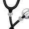 2 Pack Spark Bling Love Heart Stethoscope Charms, Custom Stethoscope Id Name Tag Charm, Silvery RN Nurse Stethoscope Charm for Littman and More (S...