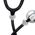 2 Pack Spark Bling Love Heart Stethoscope Charms, Custom Stethoscope Id Name Tag Charm, Silvery RN Nurse Stethoscope Charm for Littman and More (S...