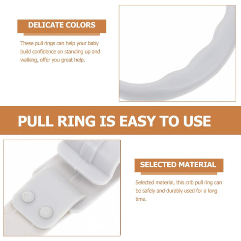 Totority 1 Pair cot playpen Items Bed Crib Pull Rings Infant Bed Stand up Rings Pull up Rings The Fence Supplies Safety Ring Child Accessories Por...