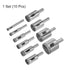 10pcs Diamond Drill Bit Set 1/4" - 1-1/4" (6mm-32mm) Hollow Drill Bits Hole Saw Set for Glass Tile Porcelain Ceramic Marble Bottles Pots Brick...