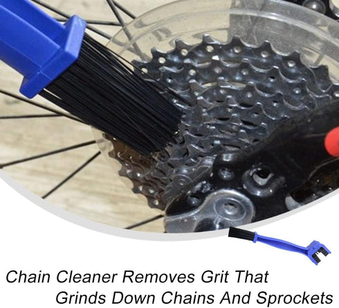 Motorcycle Chain Cleaner Brush Bike Chain Cleaner Bike Gear Cleaning Brush Tool for Clean Gears Chains and Other Bicycle Parts...