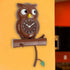 Lily's Home Pendulum Owl Clock with Revolving Eyes and Swinging Branch, Battery Powered and Wall Mountable, Wonderful and Whimsical Addition to Th...