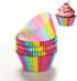 Rainbow Standard Cupcake Liners 200 Pcs:Rainbow Cupcake Muffin Liners No Smell Food Grade Grease-Proof Paper Baking Cups...