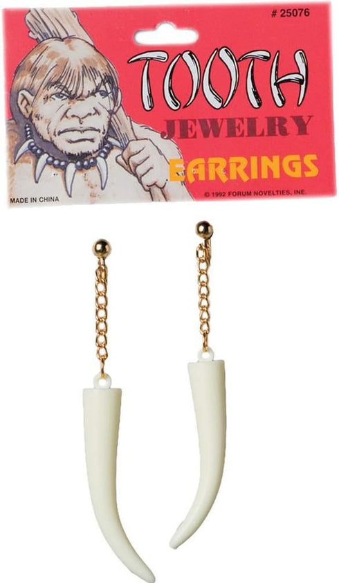 Stone Age Style Sabre Tooth Earrings...