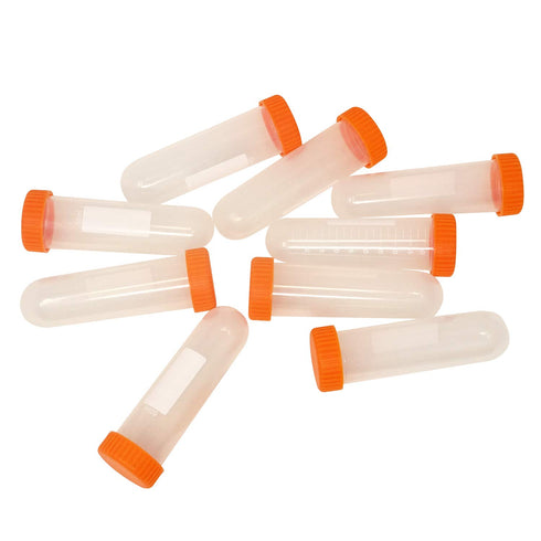 Honbay 10PCS 50ml Round Bottom Plastic Lab Centrifuge Tubes Laboratory Test Tubes with Screw Cap and Graduation Frozen Vial Container Sample Stora...
