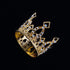 JANOU Mini Crown Tiara Cake Topper Crystal Children Hair Ornaments for Wedding Birthday Baby Shower Party Cake Decoration (Gold)...