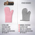 Gorilla Grip Heat and Slip Resistant Silicone Oven Mitts Set, Soft Cotton Lining, Waterproof, BPA-Free, Long Flexible Thick Gloves for Cooking, BB...