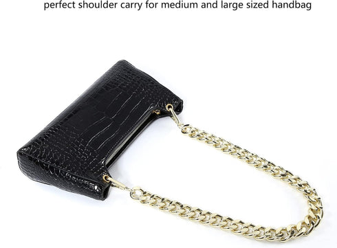 25 Inch Trendy Chunky Metal Chain Purse Handle Shoulder Strap Replacement for Handbag (Light Gold)...