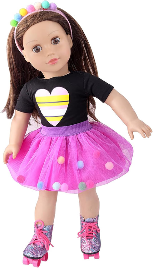 18 Inch American Doll Clothes and Accessories Doll Travel Skating Sport Playset Doll Outdoor Sport Accessories (Not Include Doll)...