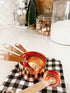 Copper Measuring Cups and Spoons Stainless Steel 9 pieces with 2 Rings...