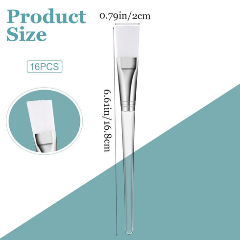 16Pcs Face Mask Brushes, Flexible Facial Mud Mask Applicator Brush, Soft Facial Application Brush for Skin Care Body Butter Applicator...