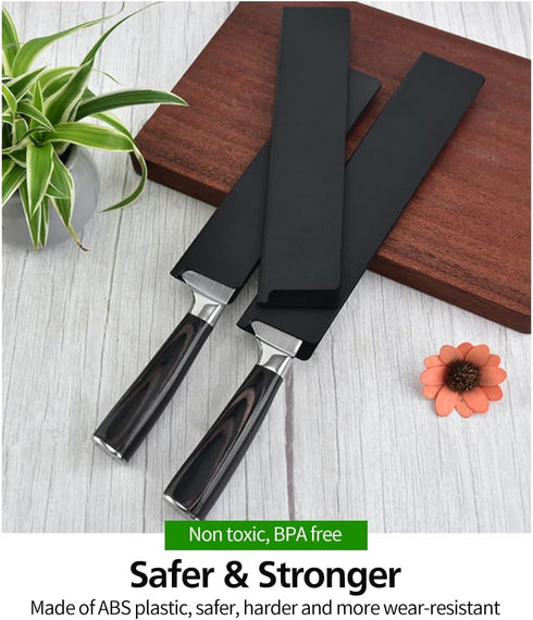 Knife Guards, 2/4/5/10/20pcs 4.7in - 12.2in Universal Knife Edge Guards, Non-BPA Knife Sheath, Waterproof Abrasion Resistant Felt Lined Knife Cove...