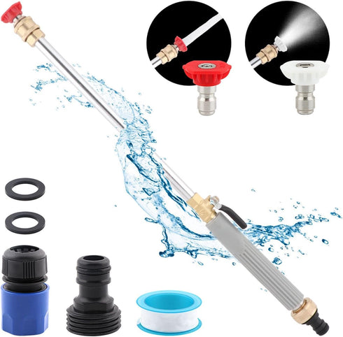 High Pressure Power Washer Wand, Garden Hose Pressure Washer with Jet Nozzle, Jet nozzle High Pressure Hose Nozzle for Car Washing Garden Includes...