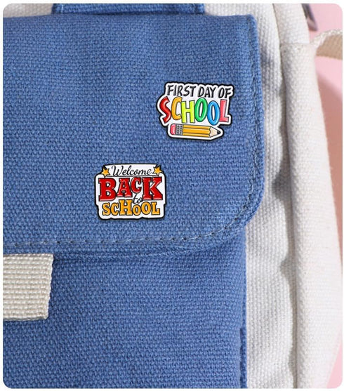 Funny First Day of School Brooch Pins for Men Women Cartoon Colorful Pencil Rainbow Lapel Enamel Pin Brooch Back To School Teachers Day Gifts...