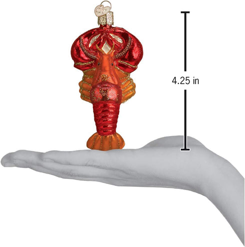 Old World Christmas Ornaments: Crab and Lobsters Glass Blown Ornaments for Christmas Tree, Lobster...