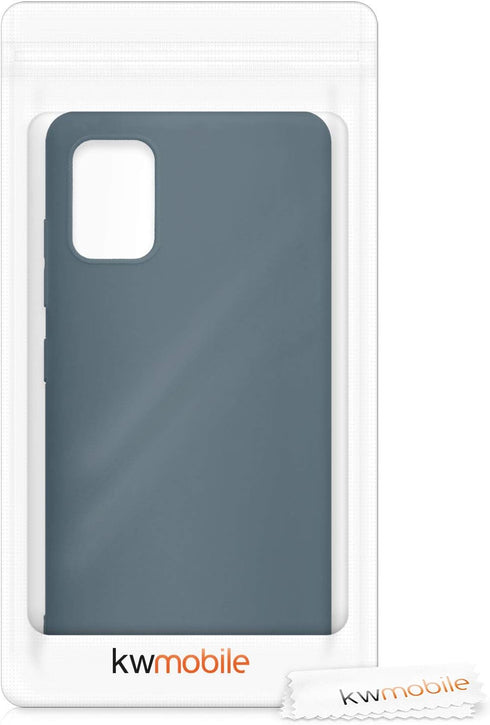 kwmobile Case Compatible with Samsung Galaxy A51 Case - Soft Slim Protective TPU Silicone Cover - Dark Slate...