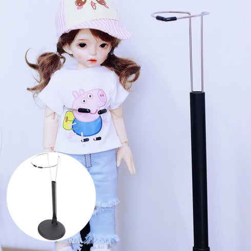 jojofuny Doll Stands for 12- inch Dolls, 2pcs Black Action Figure Stand Portable Fashion Dolls Organizer Display Bracket Doll Holder for Home Deco...
