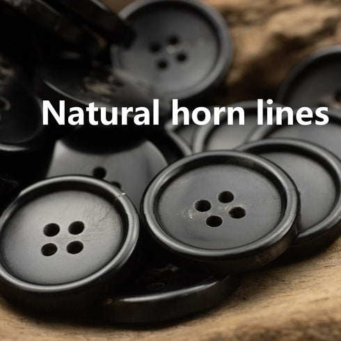 15 Pieces Real Horn Buttons Set for Blazer and Suit, 20mm 15mm Mixed Genuine Buttons for Men Women's Jacket Coat Uniforms (Black)...