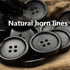 15 Pieces Real Horn Buttons Set for Blazer and Suit, 20mm 15mm Mixed Genuine Buttons for Men Women's Jacket Coat Uniforms (Black)...