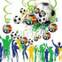 30CT Soccer Hanging Swirl for Soccer Party Supplies Theme Birthday Party Decorations...