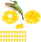 CHICIRIS 30 Set Hummingbird Feeder Flowers Hanging Bird Feeding Ports Replacement Parts for Bee Guards Feeding Hummingbird Outdoors Supplies(Yello...