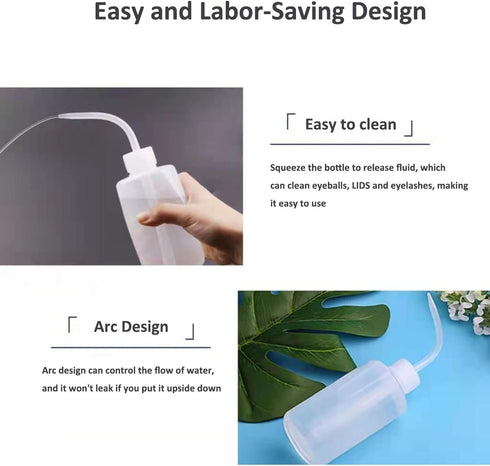 250ML 2PC Plastic Squeeze Bottle Safety Rinse Bottle Wash Bottle Squeeze Watering Can Water Squirt Irrigation Bottle Tattoo Wash Bottle 250ML Medi...