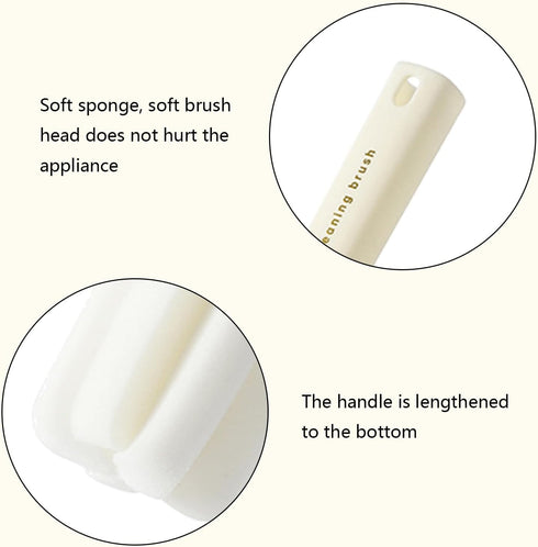 2Pcs Long Handle Bottle Brush Cleaner Flexible Reusable Bottle Cleaning Brush for Cups Mugs Water Bottles Wine Glasses Baby Bottles...