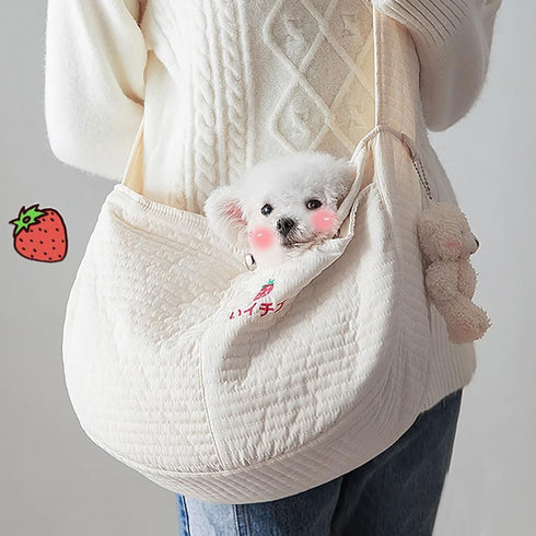 Pet Dog Cat Sling Carrier Bag Small Puppy Cat Carrying Bag Hands Free Pet Bag Lightweight Puppy Shoulder Bag for Pets up to 14lbs...