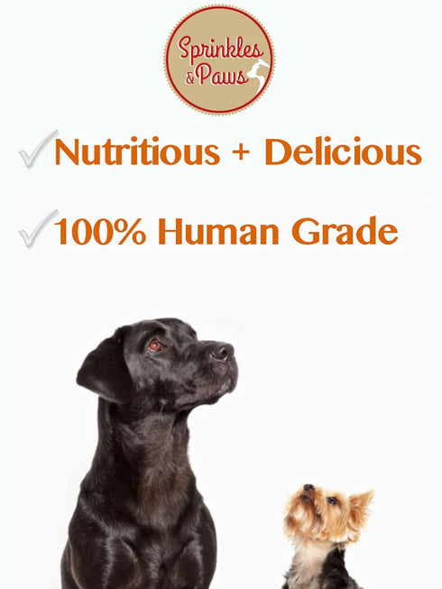 Sprinkles & Paws Liver & Blueberry Sprinkles with Apple Dog Food Topper | Made with Organic Fruit (Powder) | Add to Food or Homemade Biscuits, Low...