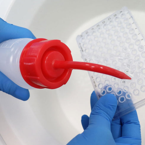 YOKIVE 1 Pcs Squeeze Wash Bottle, Lab Container with Bent Tip | Liquid Storing, Great for Laboratory, Gardening, Experiment Use (Translucent, 500M...