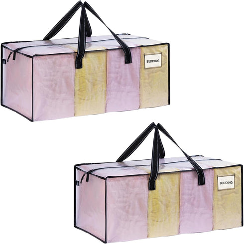 VENO 2 Pack Moving Bags Extra Large Storage Bags for College Move-In, Heavy-Duty Storage Totes, Packing Boxes, and Wardrobe Moving Supplies - Dura...