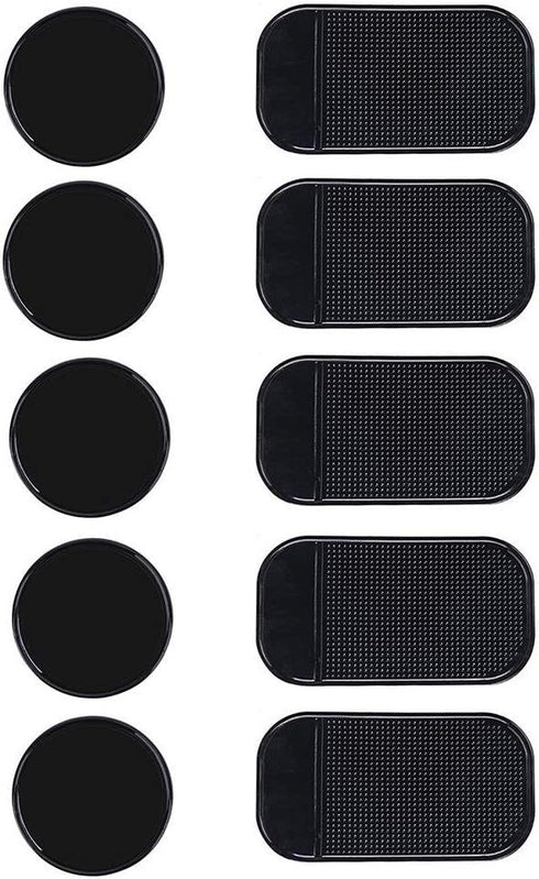10 Packs Anti-Slip Gel Pads Viaky Fixate Sticky Cell Pads Non-Slip Gel Mat Sticky Auto Gel Holder,Can Stick to Cellphone, Pad, Keys,Glass, Mirrors...