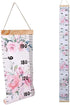 Baby Growth Chart Ruler Kids Roll-up Height Chart Wall Hanging Measurement Chart Wall Decor with Wood Frame for Kids Nursery Room Canvas Removable...