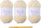 Soft Chenille for Knitted Blankets,amigurumi Crochet, Fancy Crochet DIY Crafts, Baby Blankets,Knitted Crafts and Toy Dolls.?15-Pale Yellow,with 1 ...