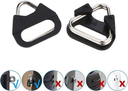 Stainless Steel Triangle Split Ring,Camera Strap Hook Lug Ring, with Plastic Cap,for Belt Hook Lanyard for Camera Shoulder Strap (2 pcs)...